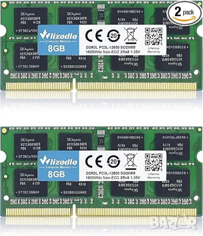 Комплект от 16 GB, съдържащ 2 x 8 GB модула, DDR3/DDR3L, SO-DIMM, PC3-12800u / PC3L-12800, снимка 1 - RAM памет - 47349569