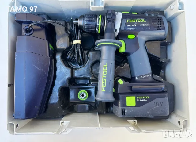 FESTOOL DRC 18/4 - Мощен безчетков четири скоростен винтоверт 18V 5.2Ah, снимка 2 - Винтоверти - 48409788