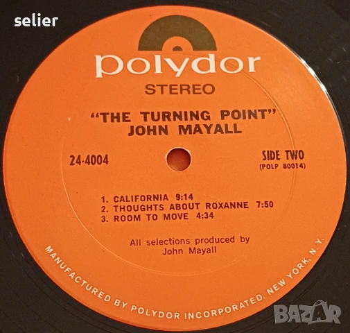 John Mayall ‎– The Turning Point Издание 🇺🇸 USA 1969г-Първа преса Стил:Blues Rock, Harmonica Blues, снимка 3 - Грамофонни плочи - 53136101