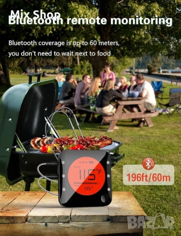 Нов BFOUR Bluetooth дигитален термометър за месо, снимка 2 - Друга електроника - 54216130