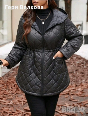 Страхотно ново черно макси яке със силиконова вата