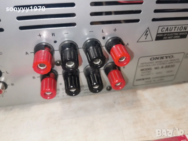 ONKYO A-8830 AMPLIFIER-MADE IN JAPAN 1204260813LCHERY1, снимка 6 - Ресийвъри, усилватели, смесителни пултове - 54170225
