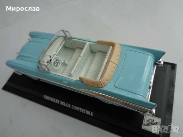 1:43 CHEVROLET BELAIR CONVERTIBLE КОЛИЧКА ИГРАЧКА МОДЕЛ, снимка 6 - Колекции - 45433530