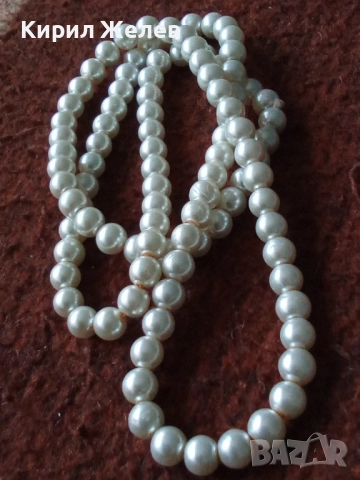 Колие с бели перли 52714, снимка 5 - Колиета, медальони, синджири - 52866320