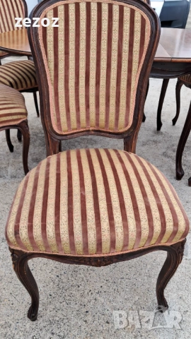 Комплект маса и шест стола масив, снимка 7 - Маси - 53942884