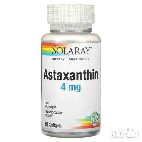 Solaray Астаксантин, 4 mg, 60 дражета, снимка 1 - Хранителни добавки - 46089974