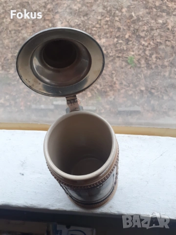 GERZ Germany Голяма колекционерска немска халба с капак, снимка 5 - Антикварни и старинни предмети - 53445433