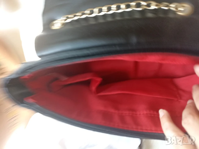 Дамска кожена чанта с перли, снимка 6 - Чанти - 50725182