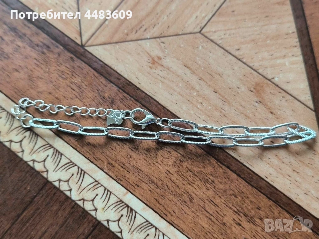 Нежна сребърна гривна , снимка 5 - Гривни - 53796531