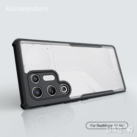 XUNDD Прозрачен Калъф за ZTE nubia RedMagic 11 Air 5G - TPU+Акрил, Airbag, 0.8mm защита, Черен, снимка 2 - Калъфи, кейсове - 53945038