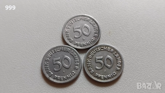 50 пфенига 1949 D, F, J - Германия