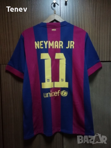Barcelona Neymar Jr Home 2014 2015 Nike XL оригинална тениска фланелка екип Неймар Барселона 