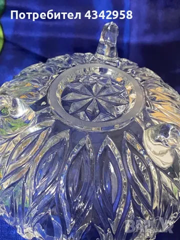 Vintage кристална ваза., снимка 4 - Антикварни и старинни предмети - 49667706