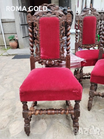 11 комплекта Антикварни столове, снимка 14 - Столове - 54264662