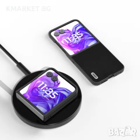 Motorola Razr 50 Ultra Удароустойчив ABEEL Litchi Texture Калъф и Протектор, снимка 5 - Калъфи, кейсове - 47811788