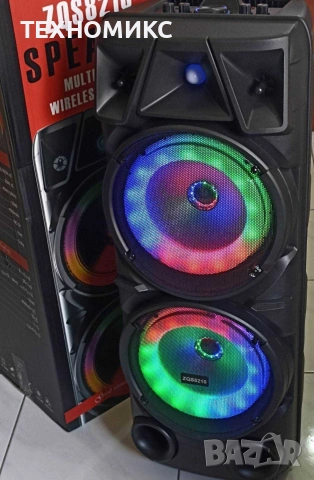 Караоке Big Boss Bluetooth колонка с микрофон ZQS 8210, снимка 10 - Bluetooth тонколони - 53801241