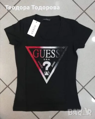 Дамски памучни тениски Guess , снимка 4 - Тениски - 49999358