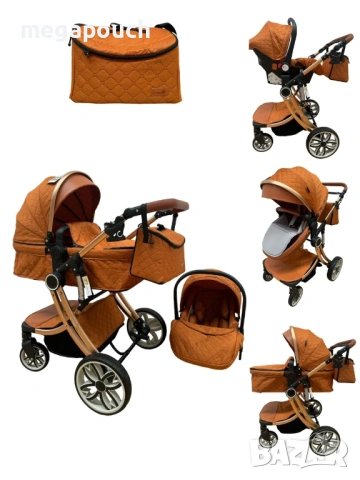 Бебешка количка L-Sun Egg 3в1 с столче за кола