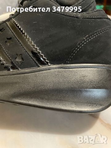 Черни леки платформени обувки.Много удобни Не улучих номера, снимка 2 - Маратонки - 45776281