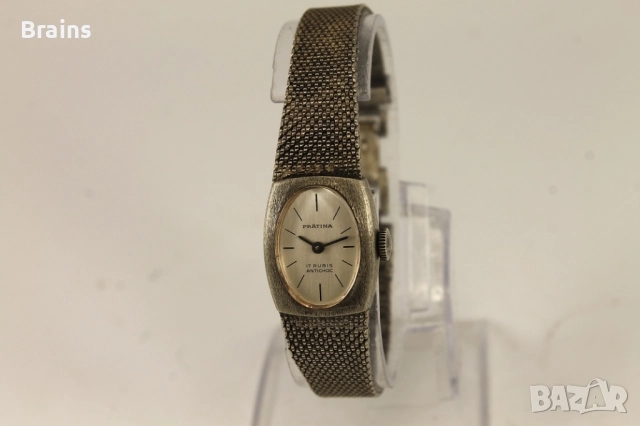 1960's PRATINA Дамски Сребърен Часовник Швейцарски