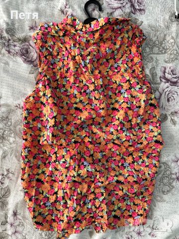 Цветен топ тип риза без ръкави с яка , снимка 2 - Потници - 46062774