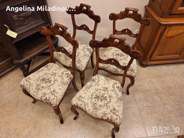 Антични Викториански столове к - т 4 броя, снимка 2 - Столове - 53773097