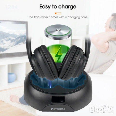 Слушалки  със станция Retekess TA006 , снимка 8 - Bluetooth слушалки - 53527698