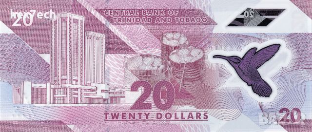 ❤️ ⭐ Тринидад и Тобаго 2020 20 долара полимер UNC нова ⭐ ❤️, снимка 3 - Нумизматика и бонистика - 46261710