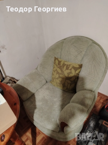 Подарявам диван и фотьойл , снимка 2 - Дивани и мека мебел - 52824841