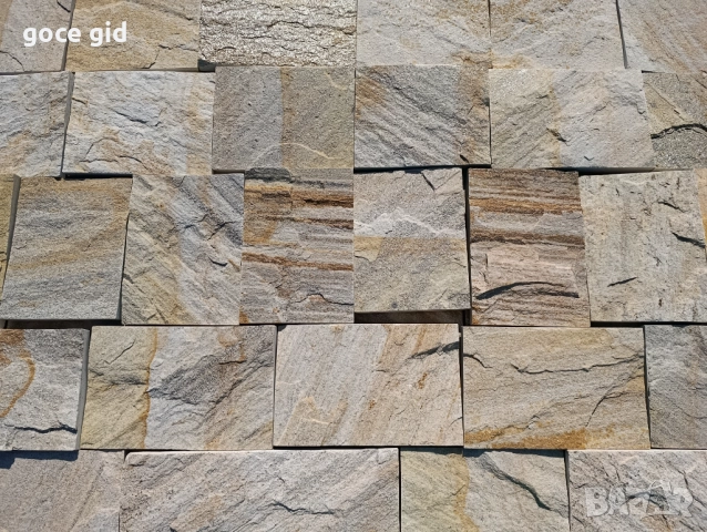 🟡 Жълт рязан гнайс – облицовъчни ленти/плочи | Естествен камък за фасади и интериор, снимка 3 - Строителни материали - 52638108