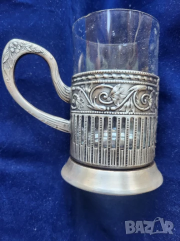 подстакан МГ Университет - посребрен мелхиор за 200-год., /и рядък голям подстакан Москва за халби.., снимка 5 - Други ценни предмети - 51226615