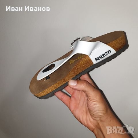 чехли Birkenstock Gizeh 0543761 Бял номер 38, снимка 10 - Чехли - 46542375