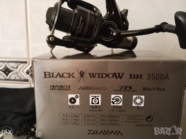 Daiwa Black Widow BR 3500A, снимка 3 - Макари - 48506523