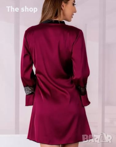 Дамски халат в цвят бордо Sussean LivCo Corsetti Fashion (008), снимка 2 - Бельо - 46372524