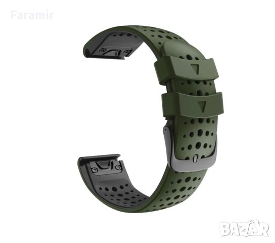Силиконови аеро каишки, за Garmin Fenix 7X, 6X, 5X GARMIN EPIX GEN 2, снимка 6 - Каишки за часовници - 46187470