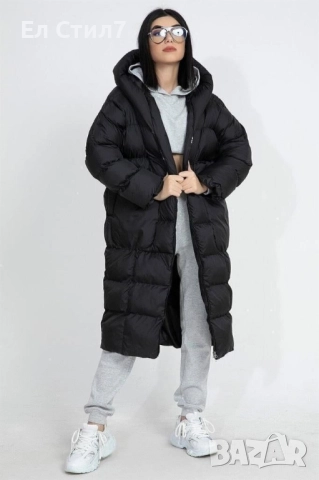 📌Черно Зимно яке Силиконов пълнеж С М Л ХЛ размер Цена 66лв.