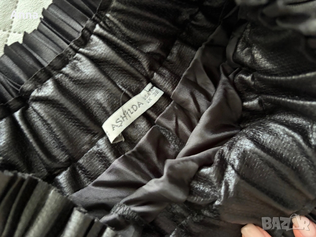 Плисирана кожена пола, снимка 2 - Поли - 54234495