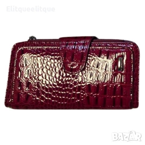 Елегантен дамски портфейл с луксозна текстура, снимка 7 - Портфейли, портмонета - 52353622