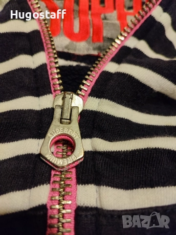 Оригинален Superdry Дамски суичър худи горнище качулка цип S, снимка 9 - Якета - 52092308
