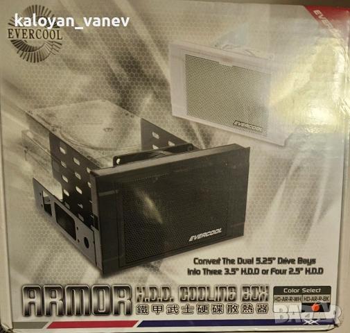 Охладител Evercool - преходник от 5.25 към 3.5/2.5 HDD/SSD, снимка 3 - Други - 53037946