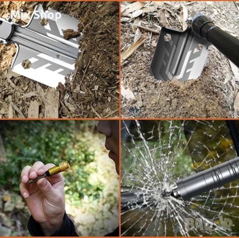 Нова Лопата за къмпинг и туризъм, многофункционална, сгъваема, подвижна, снимка 7 - Други стоки за дома - 54066022