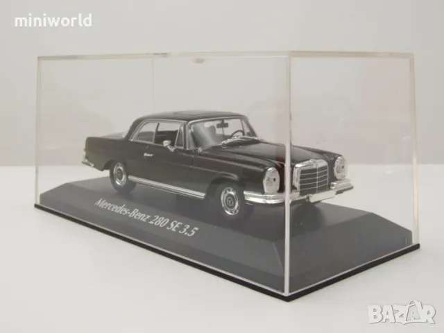 Mercedes-Benz 280 SE 3.5 Coupe W111 1970 - мащаб 1:43 на Maxichamps моделът е нов в PVC дисплей-кейс, снимка 8 - Колекции - 50011167