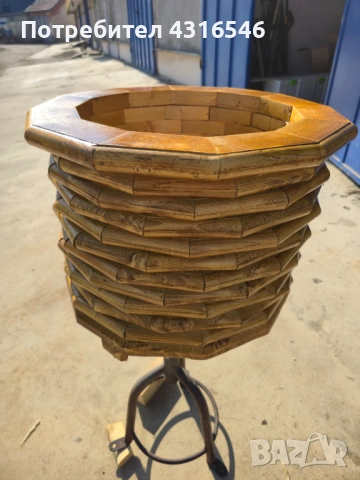 Дървени кашпи, снимка 2 - Саксии и кашпи - 53763337