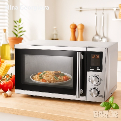 Микровълнова печка с грил Royalty Line RL-MWO-3805, снимка 2 - Микровълнови - 51947227