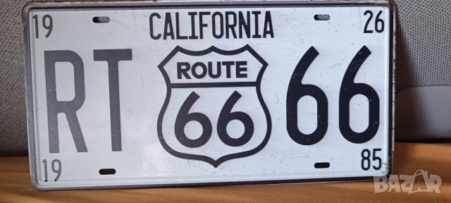 California 1926-1985 Route 66-метална табела тип регистрационен номер, снимка 2 - Аксесоари и консумативи - 45794432