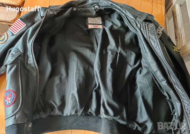 Avirex Top gun G1 Пилотско Авиаторско кожено яке бомбър USA XL, снимка 3 - Якета - 53393901