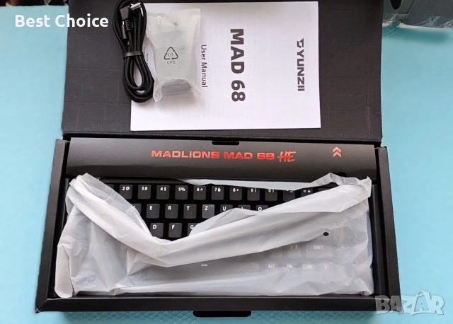 Гейминг клавиатура с магнитни Madlions Mad 68 HE , снимка 6 - Клавиатури и мишки - 52817554