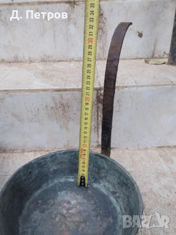 Стар меден тиган и медна тава с дръжки, снимка 9 - Антикварни и старинни предмети - 52237797