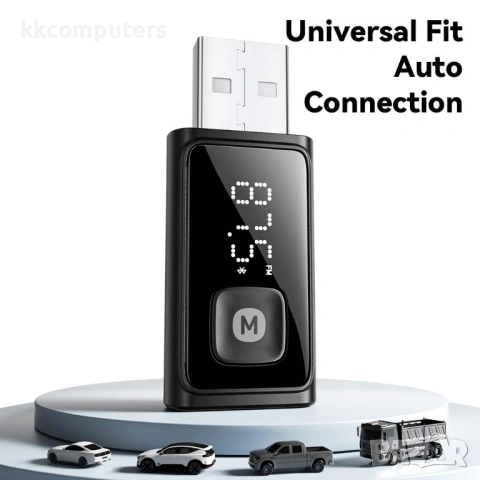 ESSAGER Bluetooth FM Трансмитер за Автомобил с Вграден Микрофон и HD Разговори, снимка 6 - Зарядни за кола - 54087711