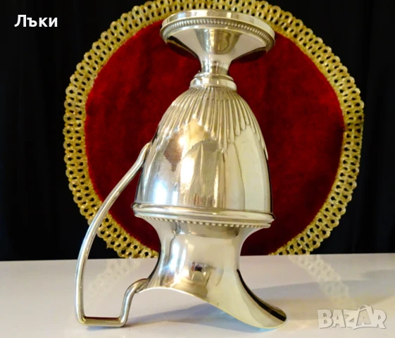 Посребрена кана за ракия,вино,стил Ампир. , снимка 9 - Антикварни и старинни предмети - 50676549